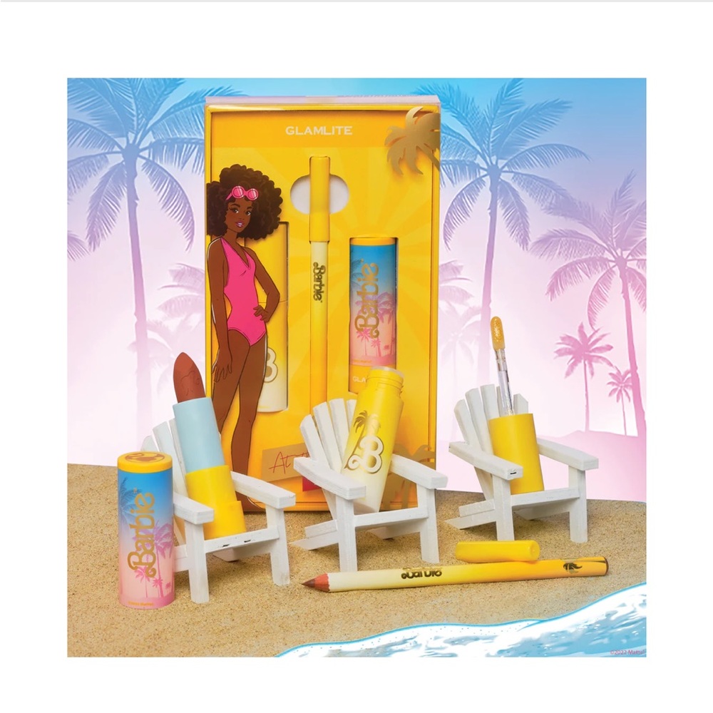 New Barbie x Glamlite “At the Beach” Lip kit!